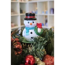 Weihnachtsdeko aus Keramik - Schneemann 2 - Winterdekoration -