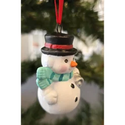 Weihnachtsdeko aus Keramik - Schneemann 4 - Winterdekoration -