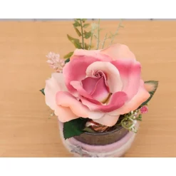 Weihnachtsdeko Gesteck TrockenblumenTischdeko Weihnachten Aufsteller Tischdeko rosa