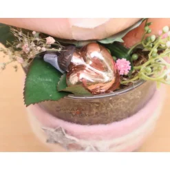 Weihnachtsdeko Gesteck TrockenblumenTischdeko Weihnachten Aufsteller Tischdeko rosa