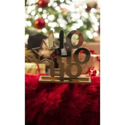 Weihnachts-Deko "HO HO HO" mit Stern – Pla 3D-Druck | Festliche Tischdeko