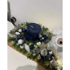 Weihnachtsdeko mit Schlitten, Engel, Mädchen, Kerze und Ledlichtern Weihnachtsschlitten