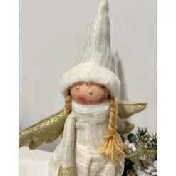 Weihnachtsdeko mit Schlitten, Engel, Kerze und Ledlichtern Weihnachtsschlitten