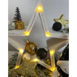 Weihnachtsdeko mit Stern und Led