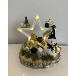 Weihnachtsdeko mit Stern und Led