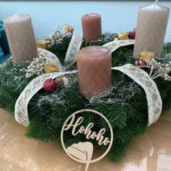 Weihnachtsdeko Ringe, Kling Glöckchen klingeling, Hohoho, Weihnachten, Weihnachtsmann, lustig lustig tralala, Geschenkan