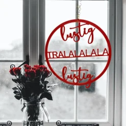 Weihnachtsdeko Ringe, Kling Glöckchen klingeling, Hohoho, Weihnachten, Weihnachtsmann, lustig lustig tralala, Geschenkan