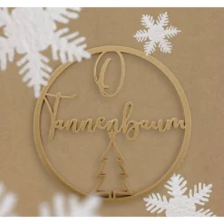 Weihnachtsdeko Ringe, Kling Glöckchen klingeling, Hohoho, Weihnachten, Weihnachtsmann, lustig lustig tralala, Geschenkan