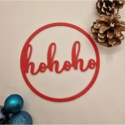 Weihnachtsdeko Ringe, Kling Glöckchen klingeling, Hohoho, Weihnachten, Weihnachtsmann, lustig lustig tralala, Geschenkan