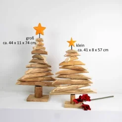 Weihnachtsdeko, Weihnachtsbaum, Tannenbaum aus Holz, Floristikdeko
