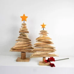Weihnachtsdeko, Weihnachtsbaum, Tannenbaum aus Holz, Floristikdeko