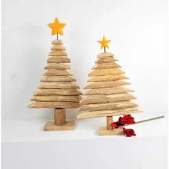 Weihnachtsdeko, Weihnachtsbaum, Tannenbaum aus Holz, Floristikdeko