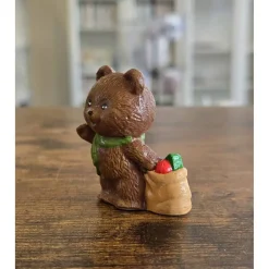 Weihnachtsdekoration aus Keramik - Teddybär -