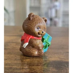 Weihnachtsdekoration aus Keramik - Teddybär -