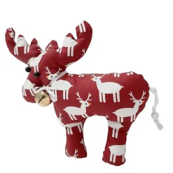 Weihnachtselch, Dekoelch in rot und weiß