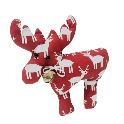 Weihnachtselch, Dekoelch in rot und weiß