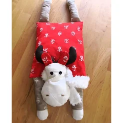 Weihnachts-Elchkissen Figurenkissen Kleiner Rudi genäht von Hobbyhaus