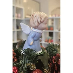 Weihnachtsengel - Schutzengel aus Keramik - Küssende Engel -