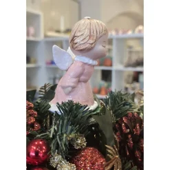 Weihnachtsengel - Schutzengel aus Keramik - Küssende Engel -