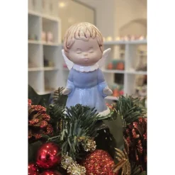 Weihnachtsengel - Schutzengel aus Keramik - Küssende Engel -