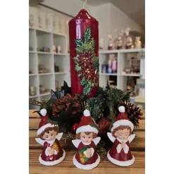 Weihnachtsengel aus Keramik - Sammelfiguren - Handbemalt