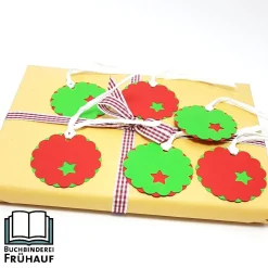 Weihnachtsgeschenkanhänger Geschenkanhänger Weihnachten rot grün