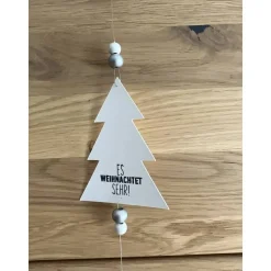 Weihnachtsgirlanden Set aus Papier – Schlichte Deko für Fenster, Türen & Wände
