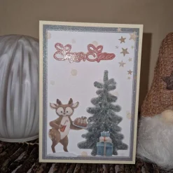 Weihnachtsgrußkarte / Rentier Glitzerkarten / Festliche Tannenbaumkarten / Sugar Spice Weihnacht / Weihnachtskarten