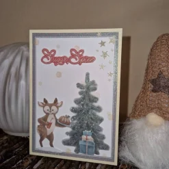 Weihnachtsgrußkarte / Rentier Glitzerkarten / Festliche Tannenbaumkarten / Sugar Spice Weihnacht / Weihnachtskarten