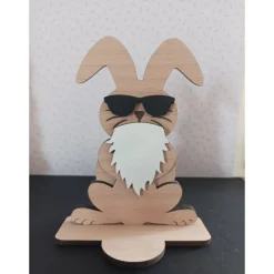 Weihnachtshase Holz Buche