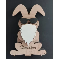 Weihnachtshase Holz Buche