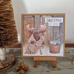 Weihnachtskarte - Elch - Christmas is Here