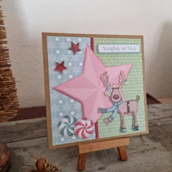 Weihnachtskarte - Rentier - Zuckerbonbons - Naughty or Nice