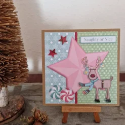 Weihnachtskarte - Rentier - Zuckerbonbons - Naughty or Nice