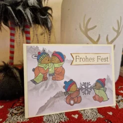 Weihnachtskarte - süße Bären - Frohes Fest