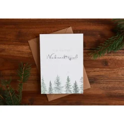 Weihnachtskarte | Weihnachtspost | Weihnachtsgruß | Winterlandschaft | aus Naturpapier | DIN A6 | Kuvert | Grußkarten