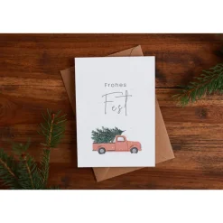 Weihnachtskarte | Weihnachtspost | Weihnachtsgruß | Frohes Fest | aus Naturpapier | DIN A6 | Grußkarten | Motivkarte