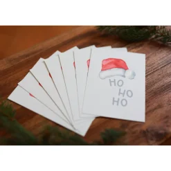 Weihnachtskarte | Weihnachtspost | Weihnachtsgruß | Ho Ho Ho | Weihnachtsmütze | aus Naturpapier | DIN A6 | Grußkarten