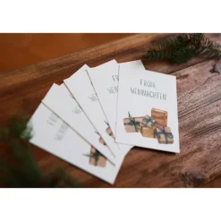 Weihnachtskarte | Weihnachtspost | Weihnachtsgruß | Geschenke | aus Naturpapier | DIN A6 | Kuvert | Grußkarten