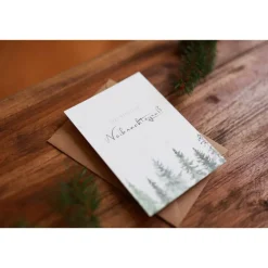 Weihnachtskarte | Weihnachtspost | Weihnachtsgruß | Winterlandschaft | aus Naturpapier | DIN A6 | Kuvert | Grußkarten