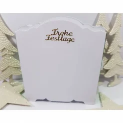 Weihnachtskarte Aufstellkarte rot gold glänzend Diorama dreidimensional