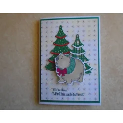 Weihnachtskarte Bär WeihnachtsBär Weihnachtspost Weihnachten Weihnachtsgrüsse Weihnachten