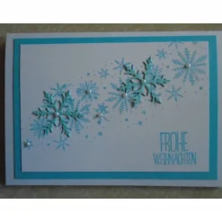 Weihnachtskarte Eiskristall,Weihnachtsgrüsse Grußkarte,Karte,Glückwunschkarte,Weihnachten,Kristall,Weihnachten