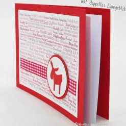 Weihnachtskarte Elch internationale Weihnachtsgrüße