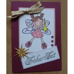 Weihnachtskarte Engel TEXT: Frohes Fest