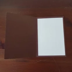 Weihnachtskarte Frohes Fest mit Schneemann und Zweigen