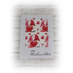 Weihnachts-Karte, Grußkarte zu Weihnachten, Weihnachtszeit, Wichtel, Handmade, wählbar
