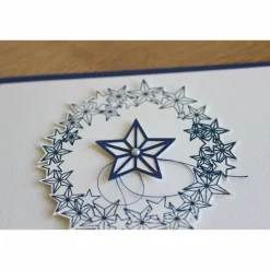 Weihnachtskarte Grußkarte "Sternenkranz" aus der Manufaktur Karla