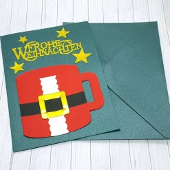 Weihnachtskarte Gutscheinkarte – Kreative Weihnachtstasse als Gutscheinverpackung