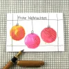 Weihnachtskarte handgezeichnet **Kugeln2** von ZWEIFARBIG Einzelstück Weihnachtsgruß